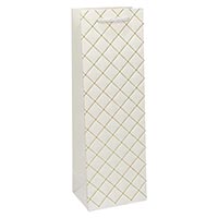 Пакет бум подар Ромб белый 12х36см