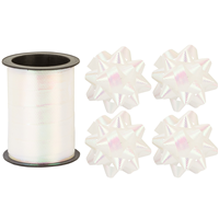 Банты звезды+Лента белая фактурная