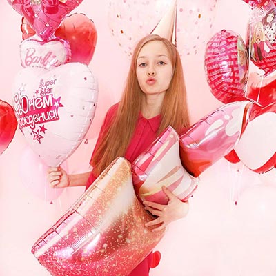 Шар фигура Помада губная розовая