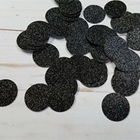 Конфетти Круги черные блеск 64гр