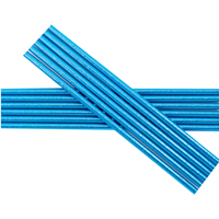 Трубочки д/коктейля гологр голубые, 12шт