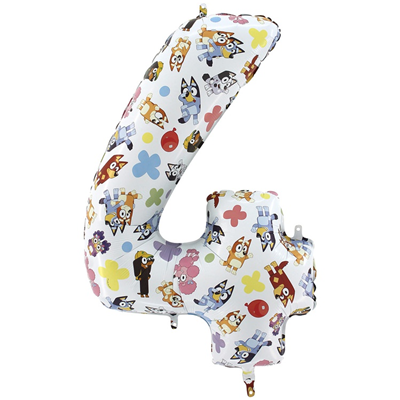 Шар цифра "4", 66см Щенки Блу
