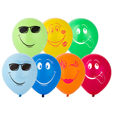 Улыбка Шар 10" с рис Улыбка/Е 1103-1911