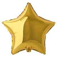 Шарик 23см звезда Gold