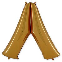 Шар БУКВА "Л", 101см Gold