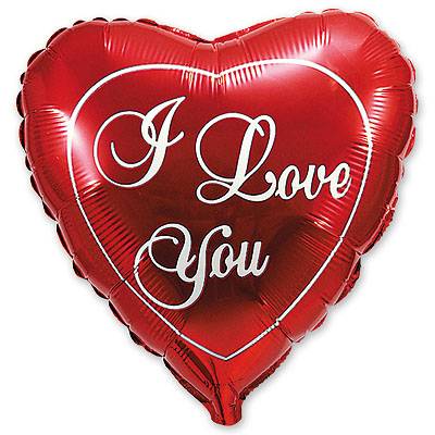 Шарики из фольги Шарик 61см I Love You Красное сердце
