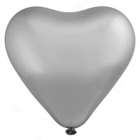 Шары Сердце Платина 30см Platinum