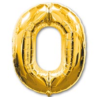 Шар фигура цифра 0 Gold