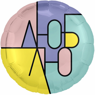 Шар 45см ЛЮБЛЮ Тонкие линии