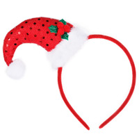 Ободок Колпак Санты мини