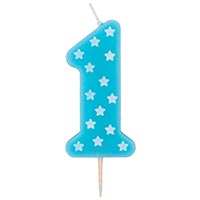 Свеча -цифра "1" 1-ый ДР Мальчик
