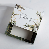 Коробка складная Листья 25х18х10см