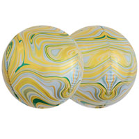 Шар 3D СФЕРА 40см Мрамор Yellow