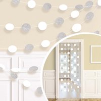 Гирлянда Круги White блеск 2,1м 6шт