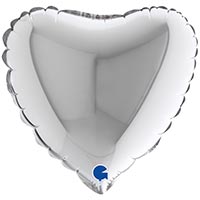 Г Б/РИС СЕРДЦЕ 9" Металлик Silver