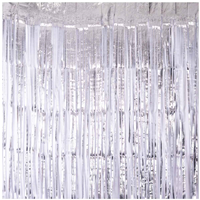 Занавес фольгированный серебряный 1х2м