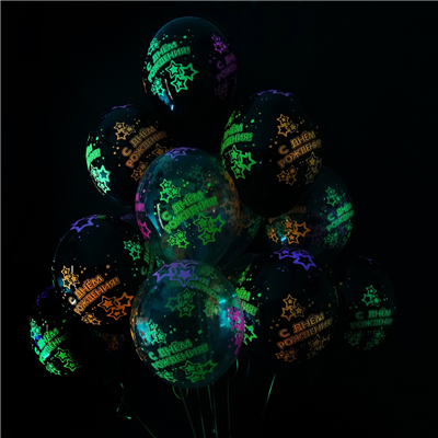 Шары 36см Неон Party с Днем рождения