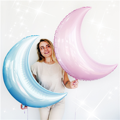Шарик Месяц 91см, Пастель Blue