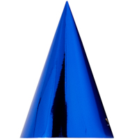 Колпаки блестящие синие, 6 штук