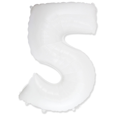 Шарики из фольги Шарик цифра "5", 40" White