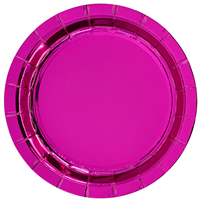 Тарелки блестящие ярко-розовые, 17см