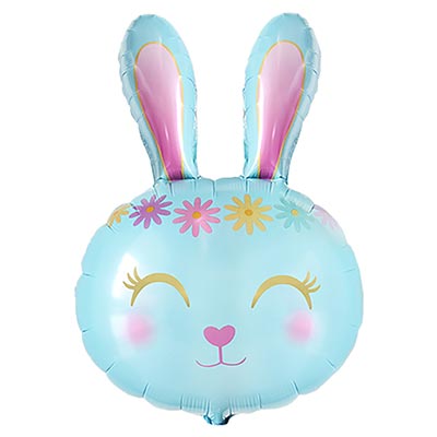 К ФИГУРА Заяц цветочный ободок голубой