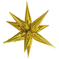 Шар 3D ЗВЕЗДА 66см Составная Gold