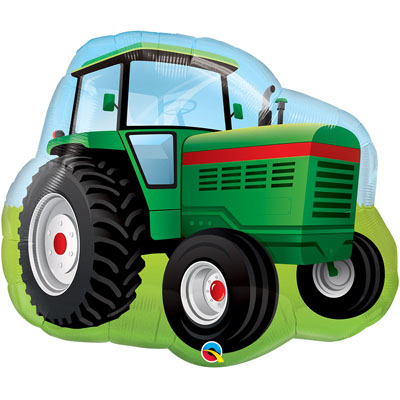 Шарики из фольги Шар фигура Трактор зеленый