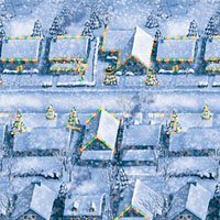 Картинка на стену Домики 1,2м х 15,2м