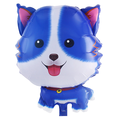 Шарики из фольги Шар фигура Собака Корги синяя
