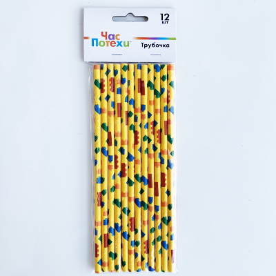 Трубочки для коктейля Конструктор, 12шт