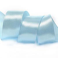 Лента атласная голубая 25ммх27,4м