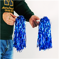 Помпон д/чирлидинга 2шт синий фол