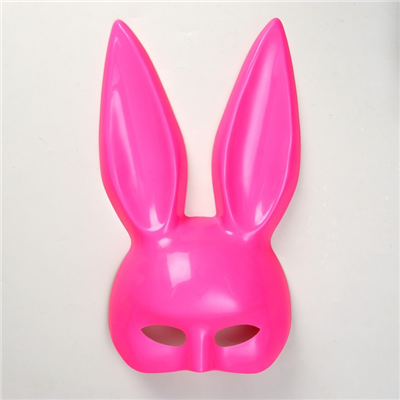 Маска Кролик розовый пластик