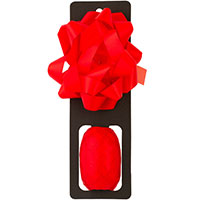 Бант Звезда+Лента сатин красный