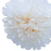 Бумажный помпон белый 50 см