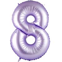 Шар цифра "8", 102см Сатин Lilac