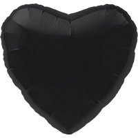 Шар сердце 45см Пастель Black