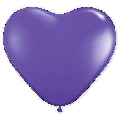 Шар Сердце 06" Фэшн Purple Violet, 15 см
