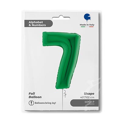 Шар цифра "7", 102см Green