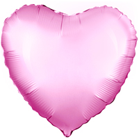 Шар сердце 45см Металлик Pink