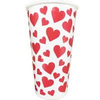 Стакан пластиковый Сердца 900мл
