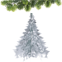 Украшение Елочка серебро 40см