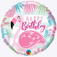 Шарик 45см H.Birthday Фламинго розовый