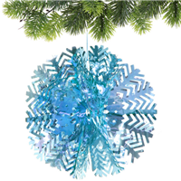 Украшение Снежный Шар голубой 30см