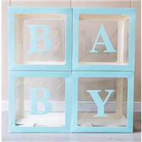 Коробка для шаров Baby голубая 30см 4шт