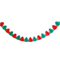 Гирлянда бумажная Елочка красно-зеленая