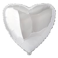 Шарик 10см сердце Silver