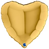 Шар сердце 45см Металлик Gold 5