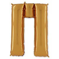 Шар БУКВА "П", 101см Gold